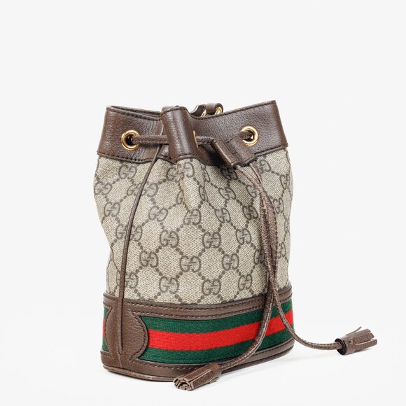 Gucci Ophidia Brown GG Supreme Mini Bucket Bag - Picture 3 of 15